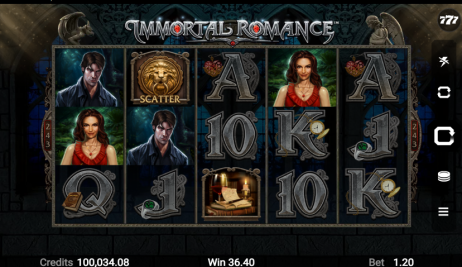 Immortal Romance Slot gameplay