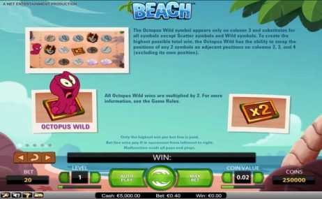 Beach Slot Features