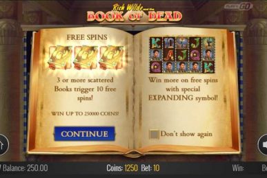 Book of Dead Slot Free Spins
