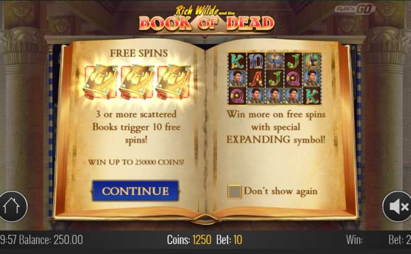 Book of Dead Slot Free Spins