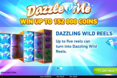 Dazzle Me Slot Homepage