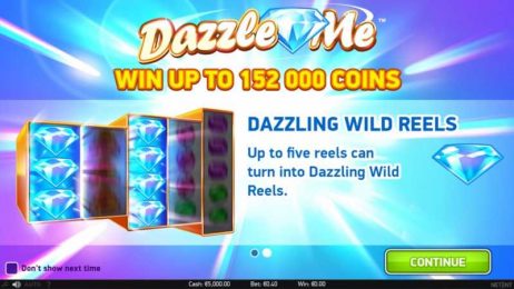 Dazzle Me Slot Homepage