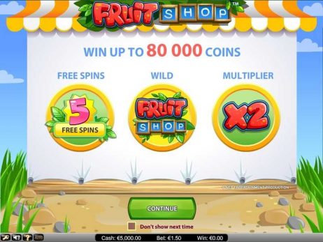 Fruit Shop Slot Homepage
