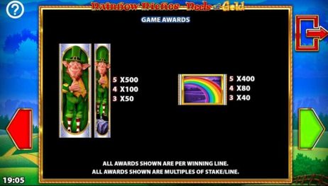 Rainbow Riches Reels Of Gold Slot Game Awards