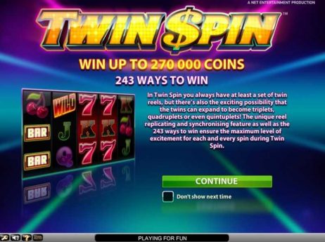 Twin Spin Slot Homepage