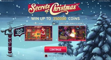 Secrets Of Christmas Slot Homepage
