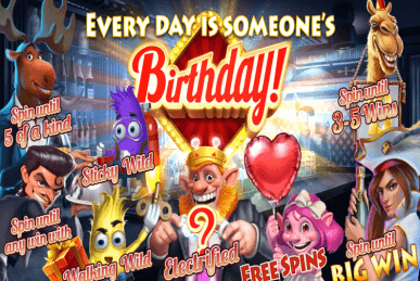 Birthday Slot Homepage