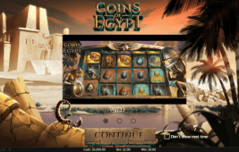 Coins of Egypt Slot Homepage