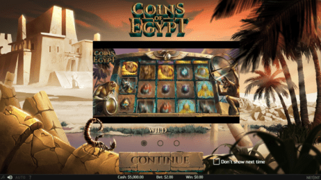 Coins of Egypt Slot Homepage