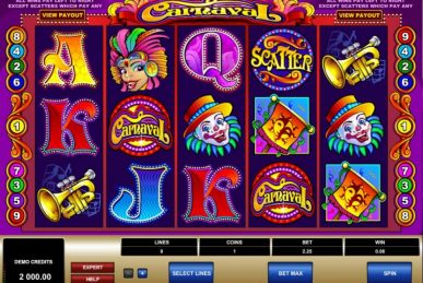 Carnaval Slot Gameplay