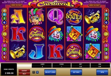 Carnaval Slot Gameplay