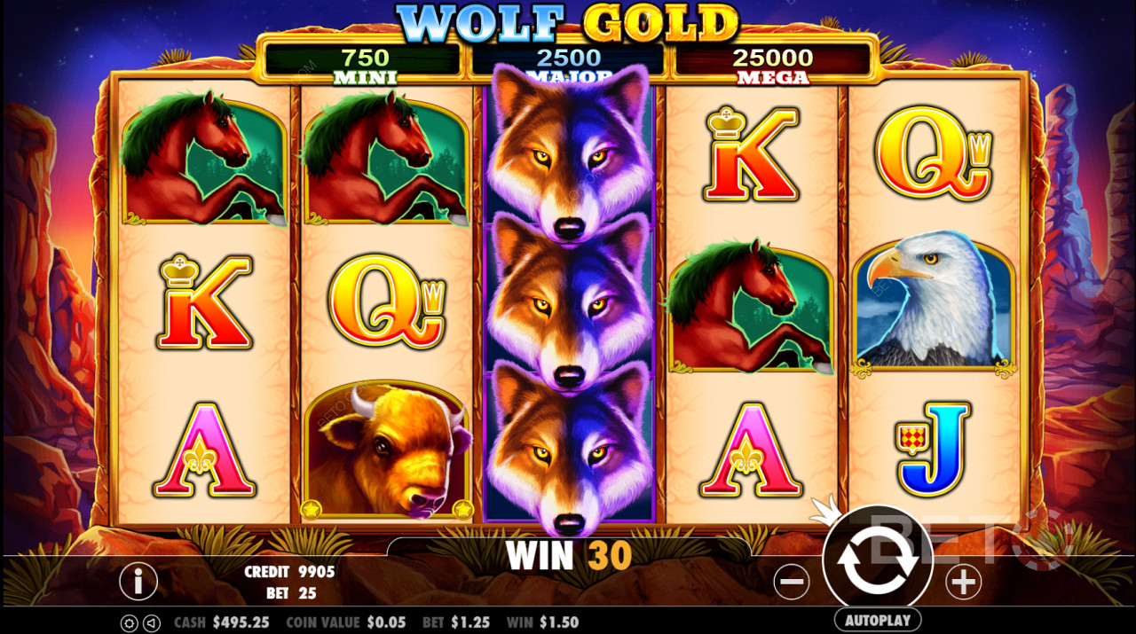 Wolf Gold slot gameplay