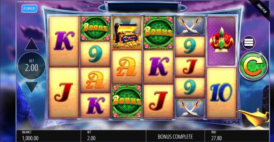 Genie Jackpots Megaways slot gameplay