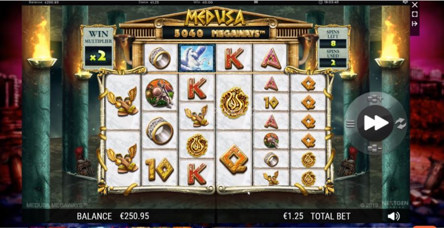 Medusa Megaways slot gameplay