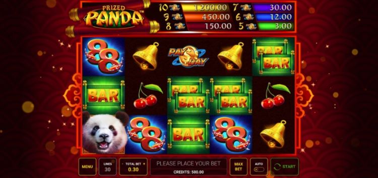 Prized Panda slot gameplay