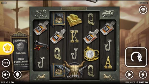 Deadwood xNudge slot gameplay