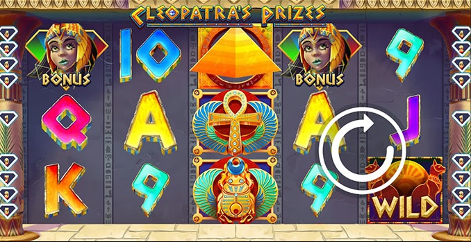 Cleopatra's Prizes slot gameplay