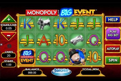 Monopoly Big Event Slot of Barcrest