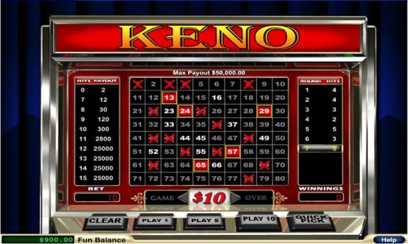 Keno by Real Time Gaming