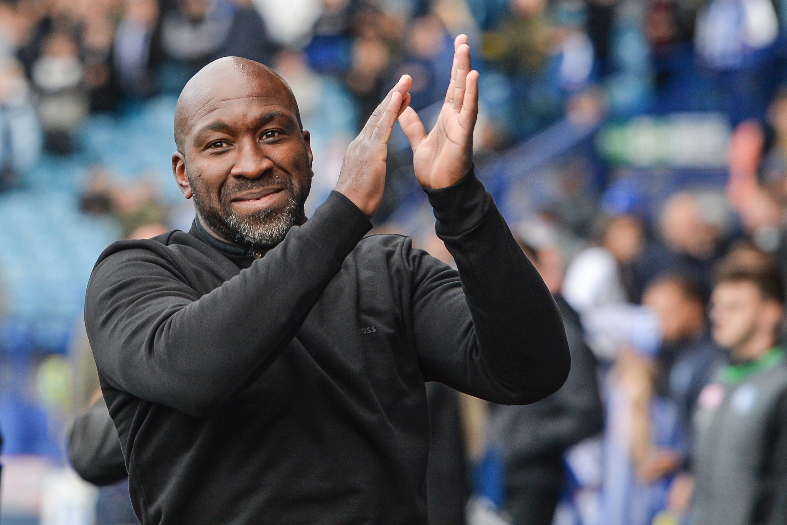 Sheffield Wednesday manager Darren Moore during the Sky Bet League 1 match between Sheff Wednesday and Wycombe Wanderers