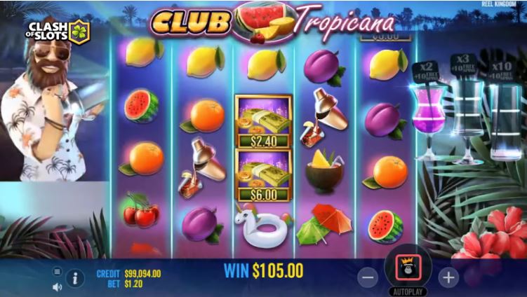 Club Tropicana Slot Gameplay