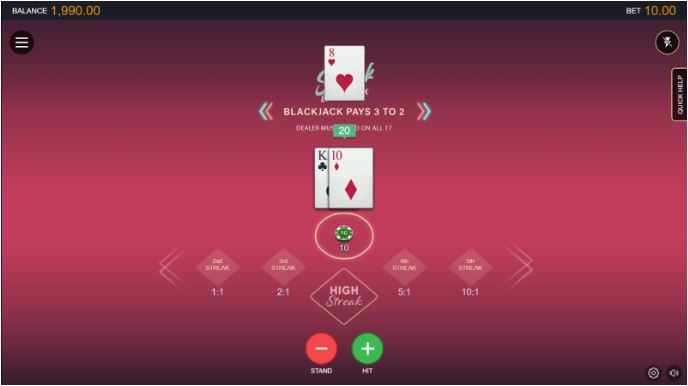 High Streak Blackjack