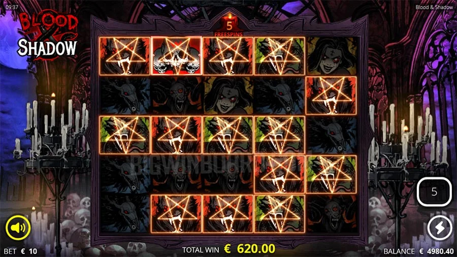 Blood And Shadow Slot Gameplay