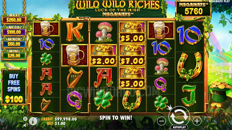 Wild Wild Riches Megaways Slot Gameplay