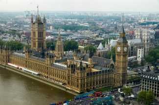 Aerial View At Westminster - London, England