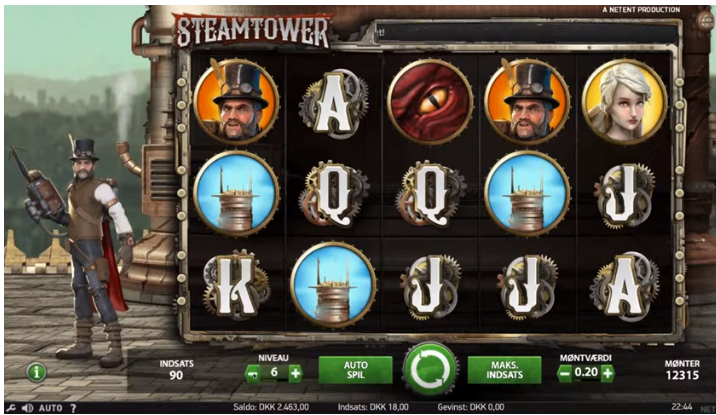 Steam Tower Slot Gameplay