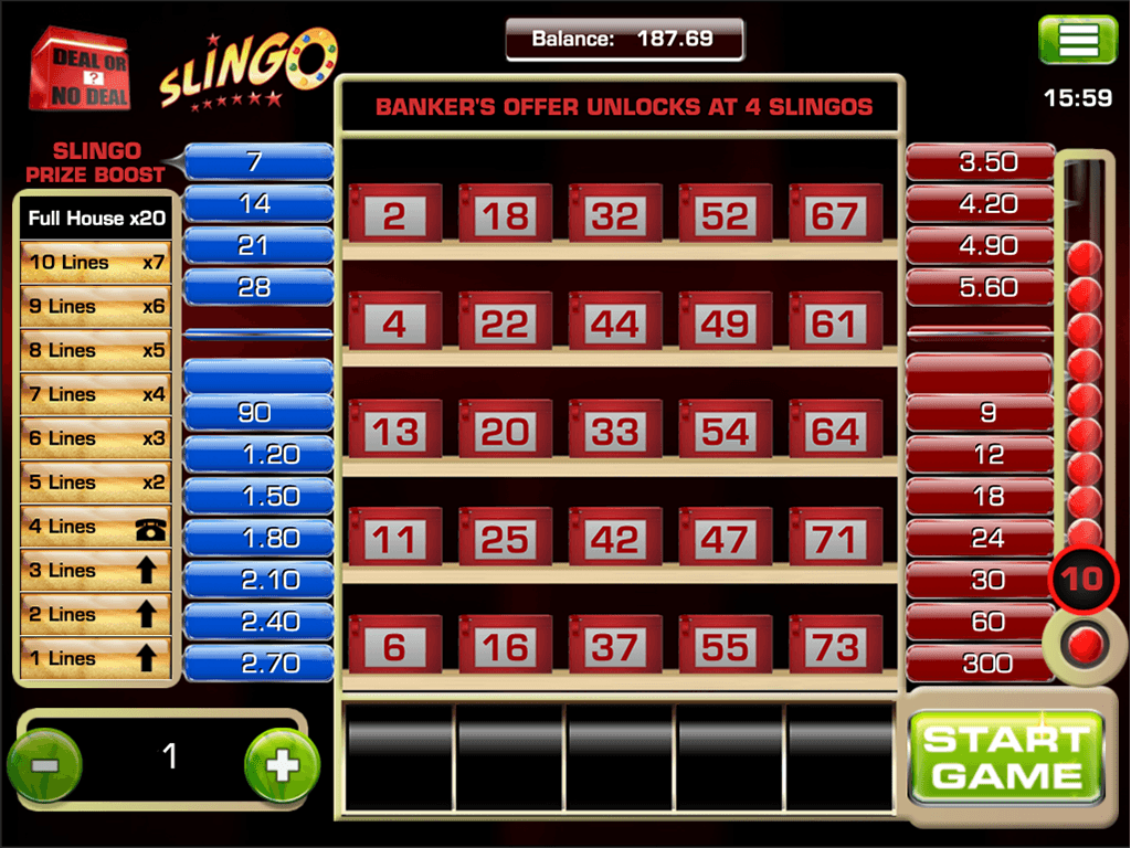 Deal or No Deal Slingo Slot